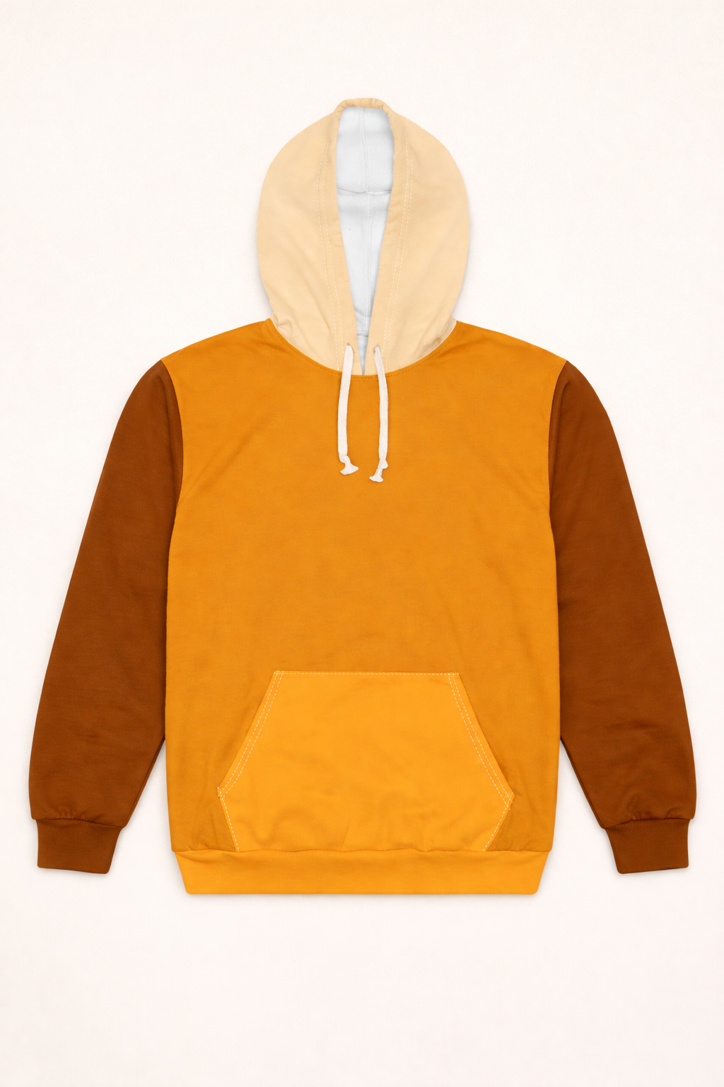 Front flat lay of the Tantrum Media Cinnamon Brown Unisex Hoodie.