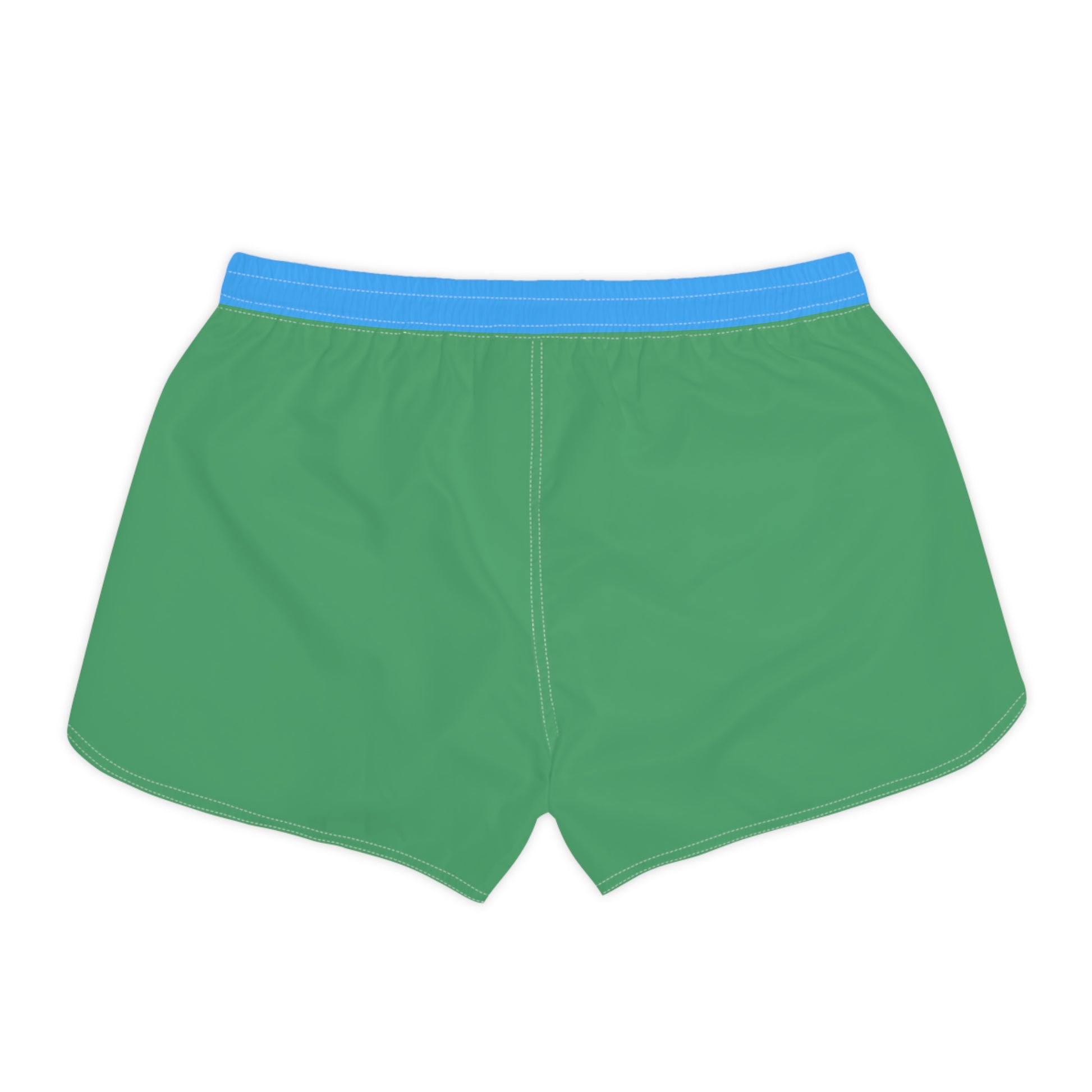 Back view of Solid Color Women's Athletic Shorts.