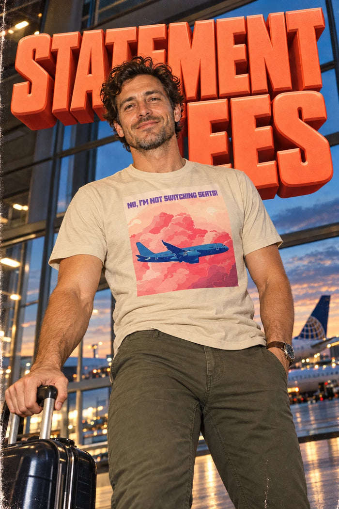 No, I’m Not Switching Seats Travel Statement Unisex T-Shirt