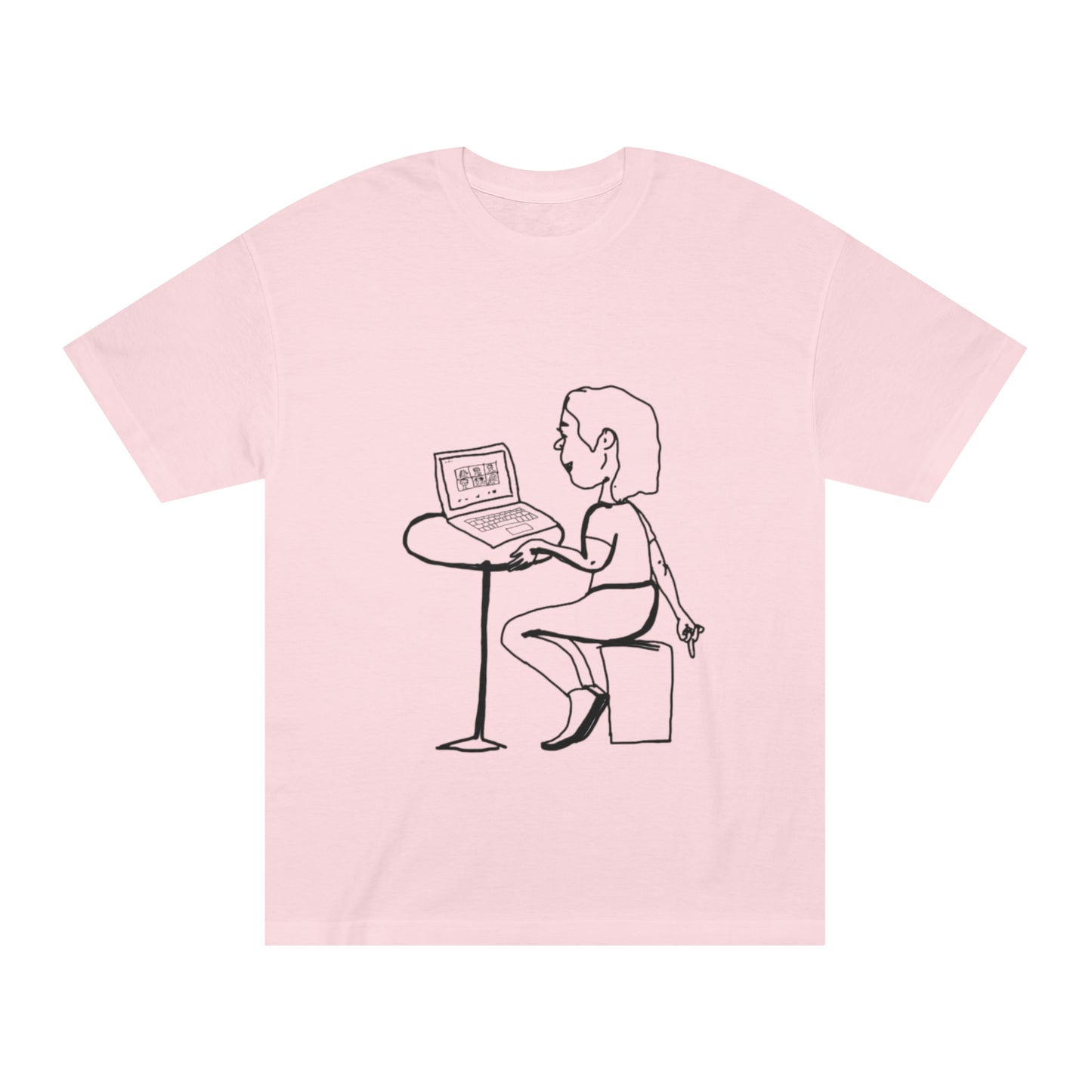 pink team meeting t shirt unisex funny office graphic tee