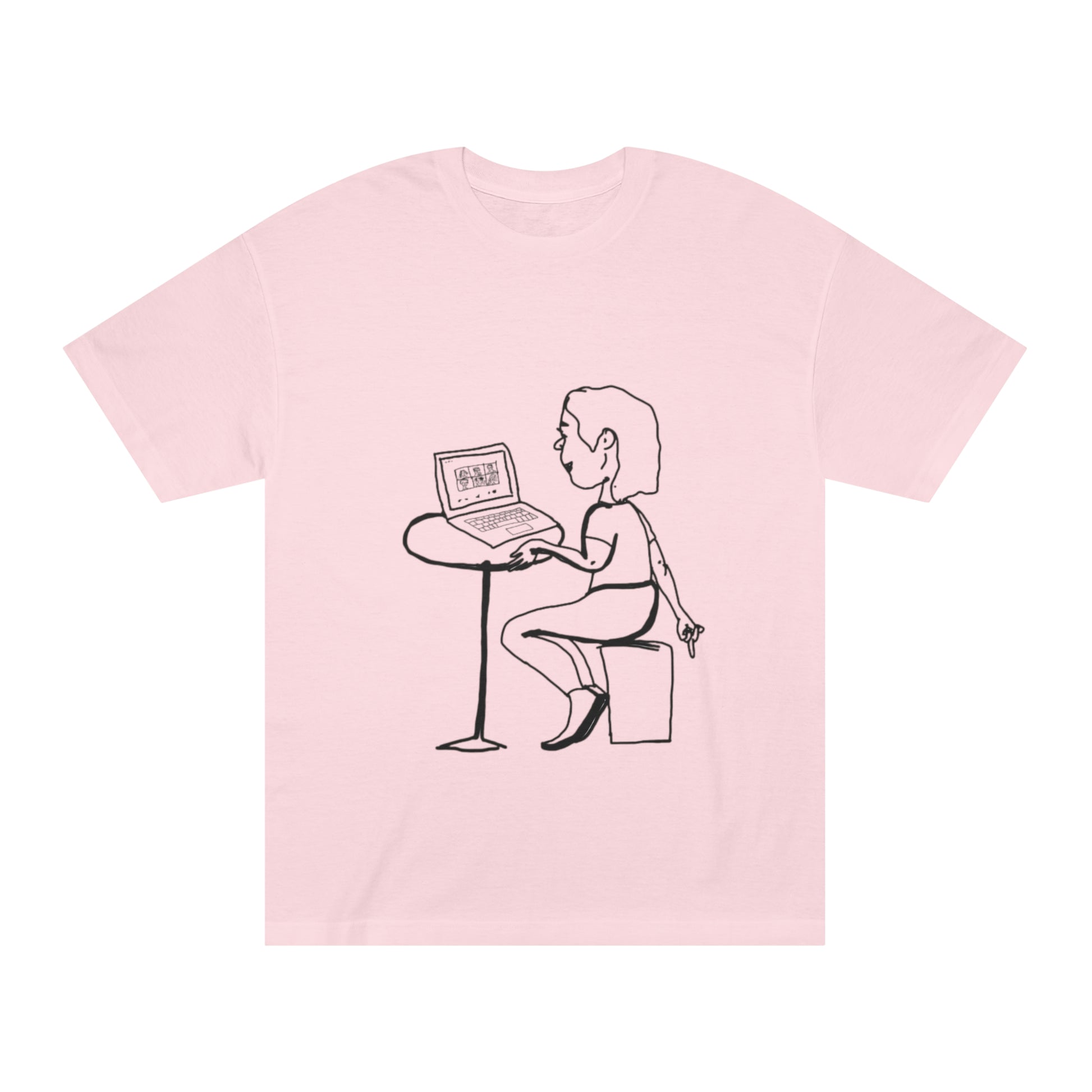 pink team meeting t shirt unisex funny office graphic tee