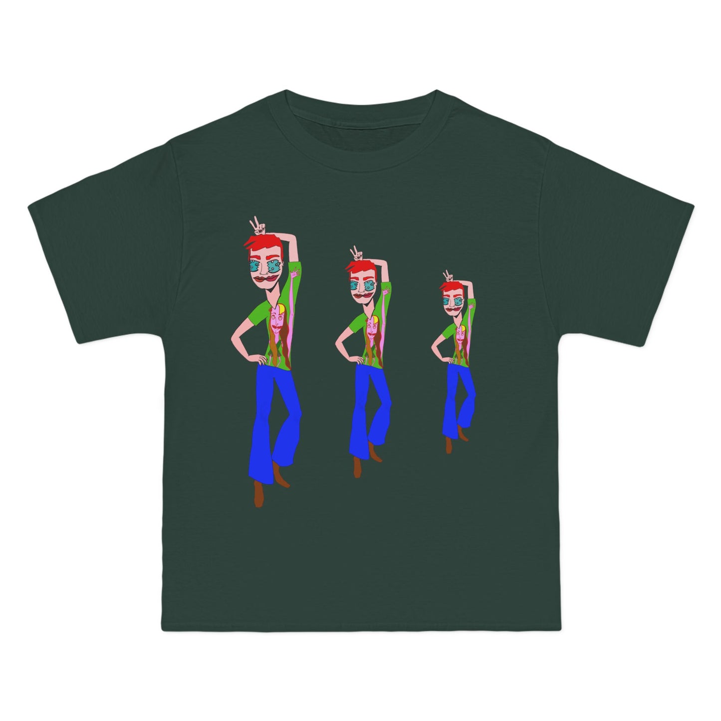 Black TeeMan Graphic T-Shirt featuring original illustrated artwork and modern graphic tee styling.