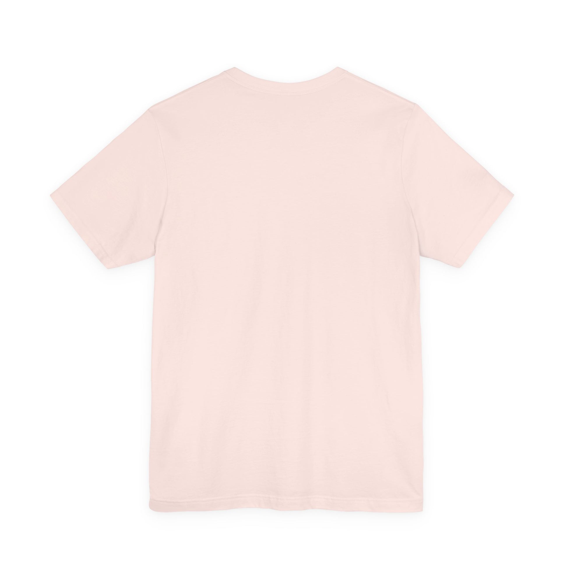 Back view of Unpaid Intern Ian light pink unisex t-shirt